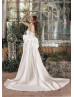 Strapless Ivory Satin Big Bow Wedding Dress